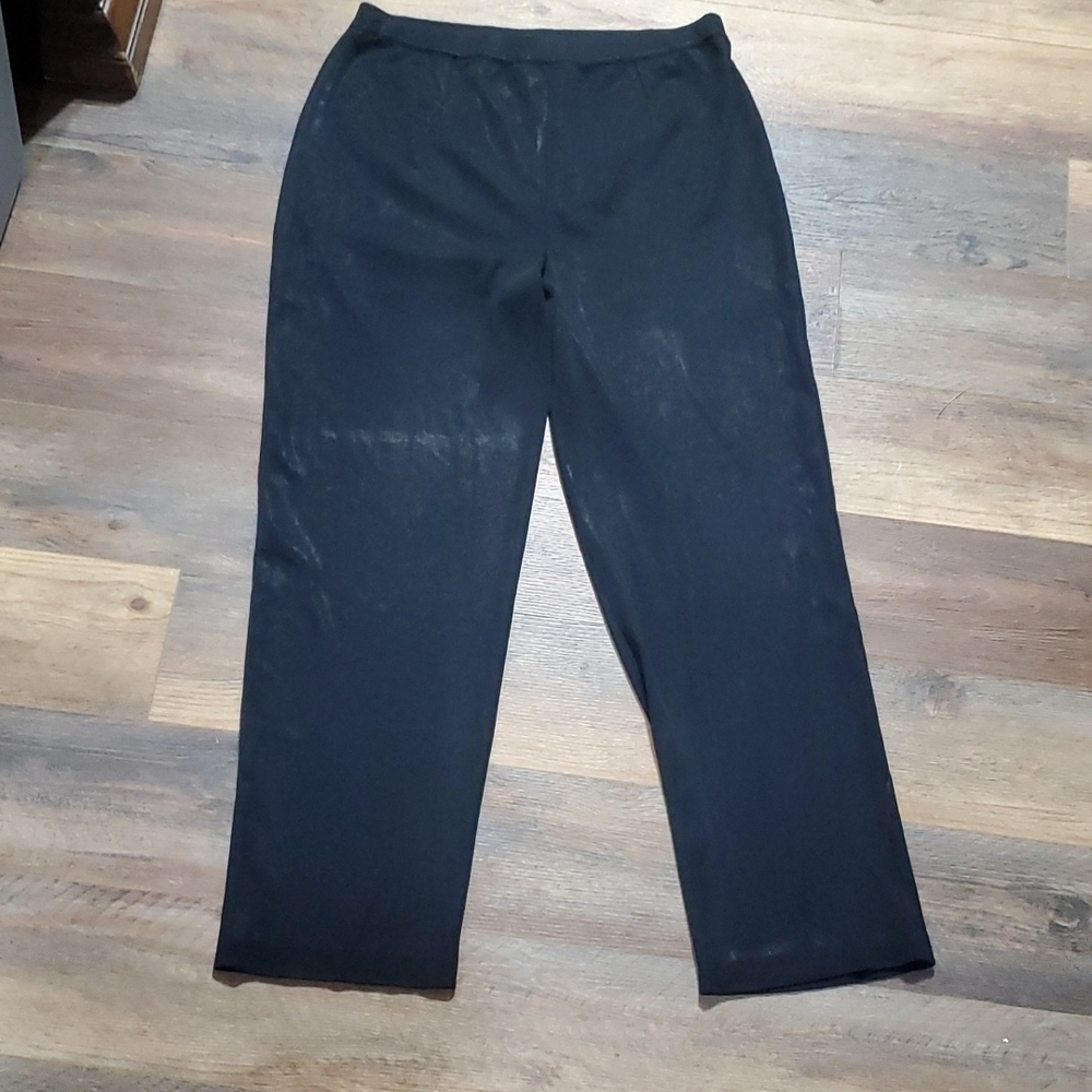 Ming Wang black stretch pull on pants euc